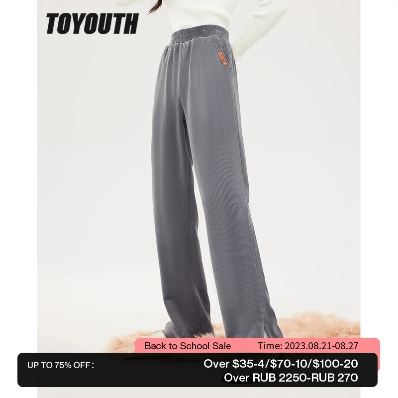 Toyouth Women Corduroy Pants 2022 Winter Fleece Elastic Waist Loose Trousers Vented Hem Warm Chic Casual Streetwear Long Pants
Toyouth Women Corduroy Pants 2022 Winter Fleece Elastic Waist Loose Trousers Vented Hem Warm Chic Casual Streetwear Long Pants