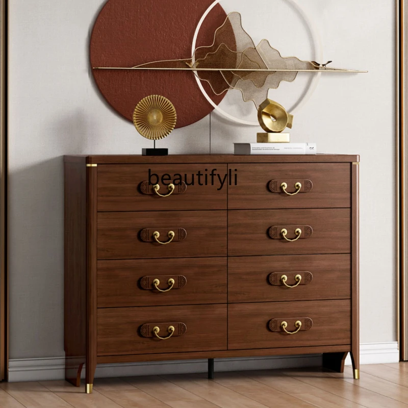 New Chinese Style Chest of Drawers Bedroom Living Room Storage Cabinet Simple Modern Chest of Drawers Drawer Side Cabinet
New Chinese Style Chest of Drawers Bedroom Living Room Storage Cabinet Simple Modern Chest of Drawers Drawer Side Cabinet