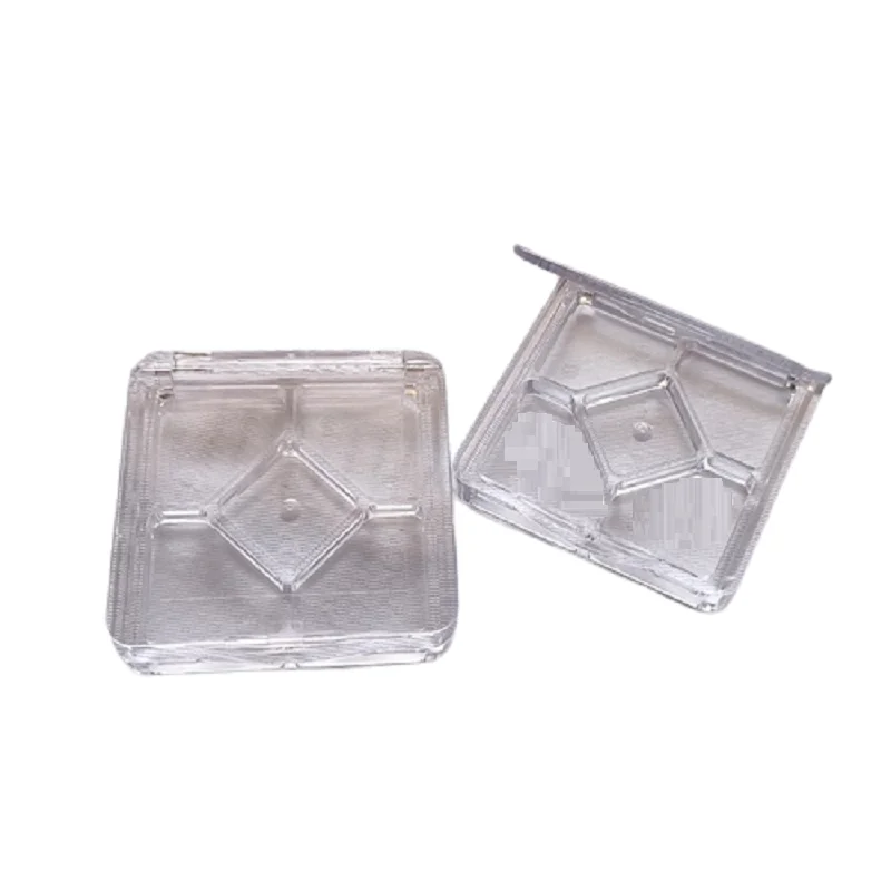 

30pcs Cosmetic Powder Case Plastic Clear Square 5 Color Empty Eye Shadow Box Compact Make Up Sample Filling Eyeshadow Container