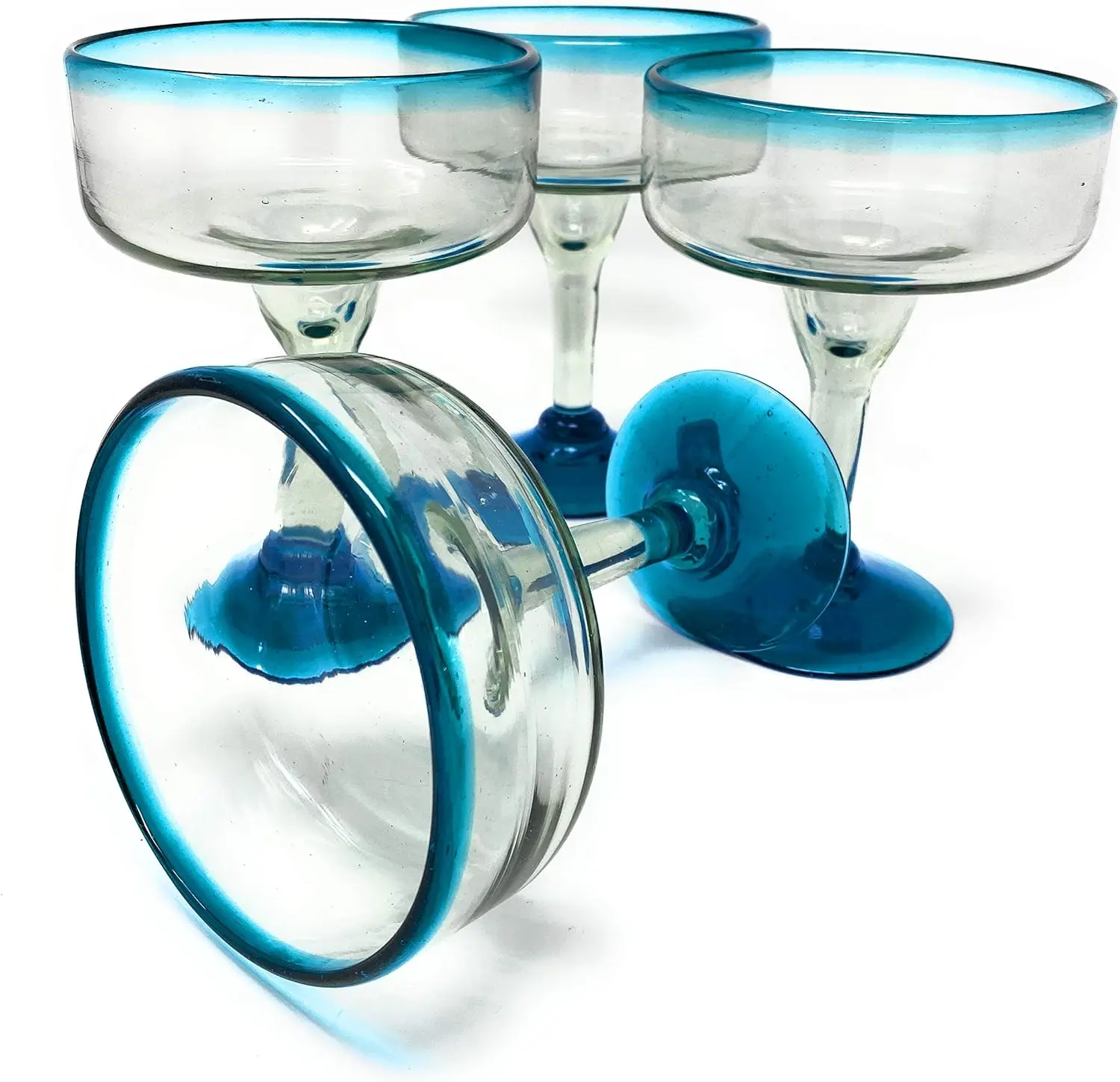 Hand Blown Glass \u2013 Set of 4 Hand Blown Margarita Glasses (16 oz) with Aqua Blue Rims Cocktail glasses Acrylic champagne flu
Hand Blown Glass \u2013 Set of 4 Hand Blown Margarita Glasses (16 oz) with Aqua Blue Rims Cocktail glasses Acrylic champagne flu