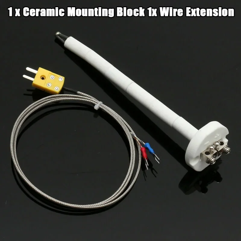 K-Type Thermocouple Block Ceramic Kiln Probe 2372/1300 Degree F/C 11G High-Tool Measure VERY HIGH-Temperatures Up To 2372 °F
K-Type Thermocouple Block Ceramic Kiln Probe 2372/1300 Degree F/C 11G High-Tool Measure VERY HIGH-Temperatures Up To 2372 °F