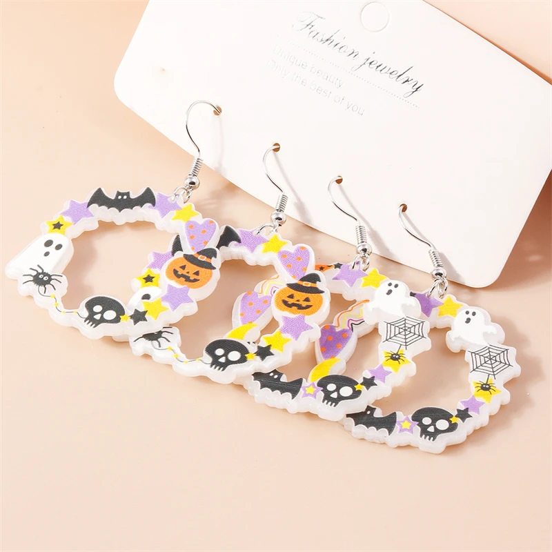 Cute Halloween Ghost Pumpkin Drop Earrings for Women Festival Dangle Hooks Earrings Brincos Femme Girls Party Jewelry Gifts
Cute Halloween Ghost Pumpkin Drop Earrings for Women Festival Dangle Hooks Earrings Brincos Femme Girls Party Jewelry Gifts