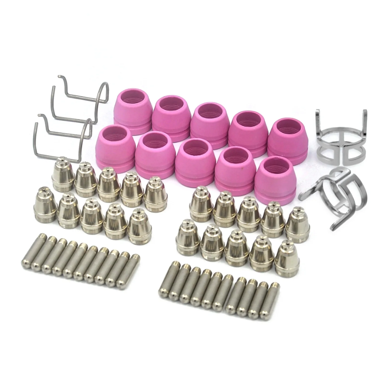 54pcs SG-55 AG-60 WSD-60 Plasma Cutter Cutting Torch Tip Nozzles Consumables Kit For ICUT60 LGK-60 CUT50P Plasma Cutting Tools
54pcs SG-55 AG-60 WSD-60 Plasma Cutter Cutting Torch Tip Nozzles Consumables Kit For ICUT60 LGK-60 CUT50P Plasma Cutting Tools