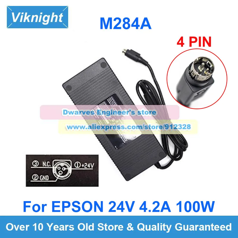 Original 24V 4.2A 100W AC Adapter M284A Laptop Charger For EPSON TM-T88V-DT TM-T70II-DT Round with 3 Pins Power Supply
Original 24V 4.2A 100W AC Adapter M284A Laptop Charger For EPSON TM-T88V-DT TM-T70II-DT Round with 3 Pins Power Supply