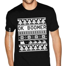 

Cheap Custom Ok Boomer Christmas 2022 Tee Shirts Men's Personalized England Style Tshirts Men Full Cotton Crew T Shirts