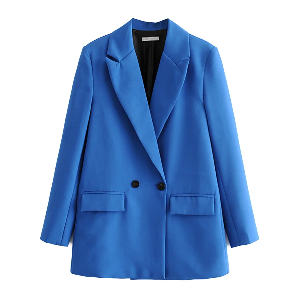 Fashion Women's Office Lady Double Breasted Blazer Coat Solid Color Lapel Notched Collar Outerwear Blazers Tops Woman Clothing
Fashion Women's Office Lady Double Breasted Blazer Coat Solid Color Lapel Notched Collar Outerwear Blazers Tops Woman Clothing