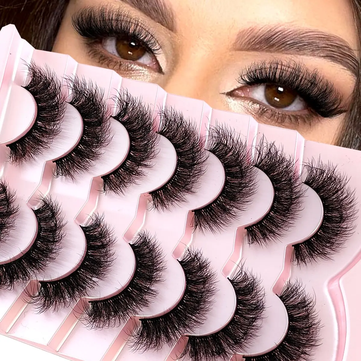 7 Pairs Lashes Manga Lashes 3D Faux Mink False Eyelashes Natural Look Wispy Mink Eyelashes Fluffy Cat Eye Makeup Fake Eyelashes
7 Pairs Lashes Manga Lashes 3D Faux Mink False Eyelashes Natural Look Wispy Mink Eyelashes Fluffy Cat Eye Makeup Fake Eyelashes