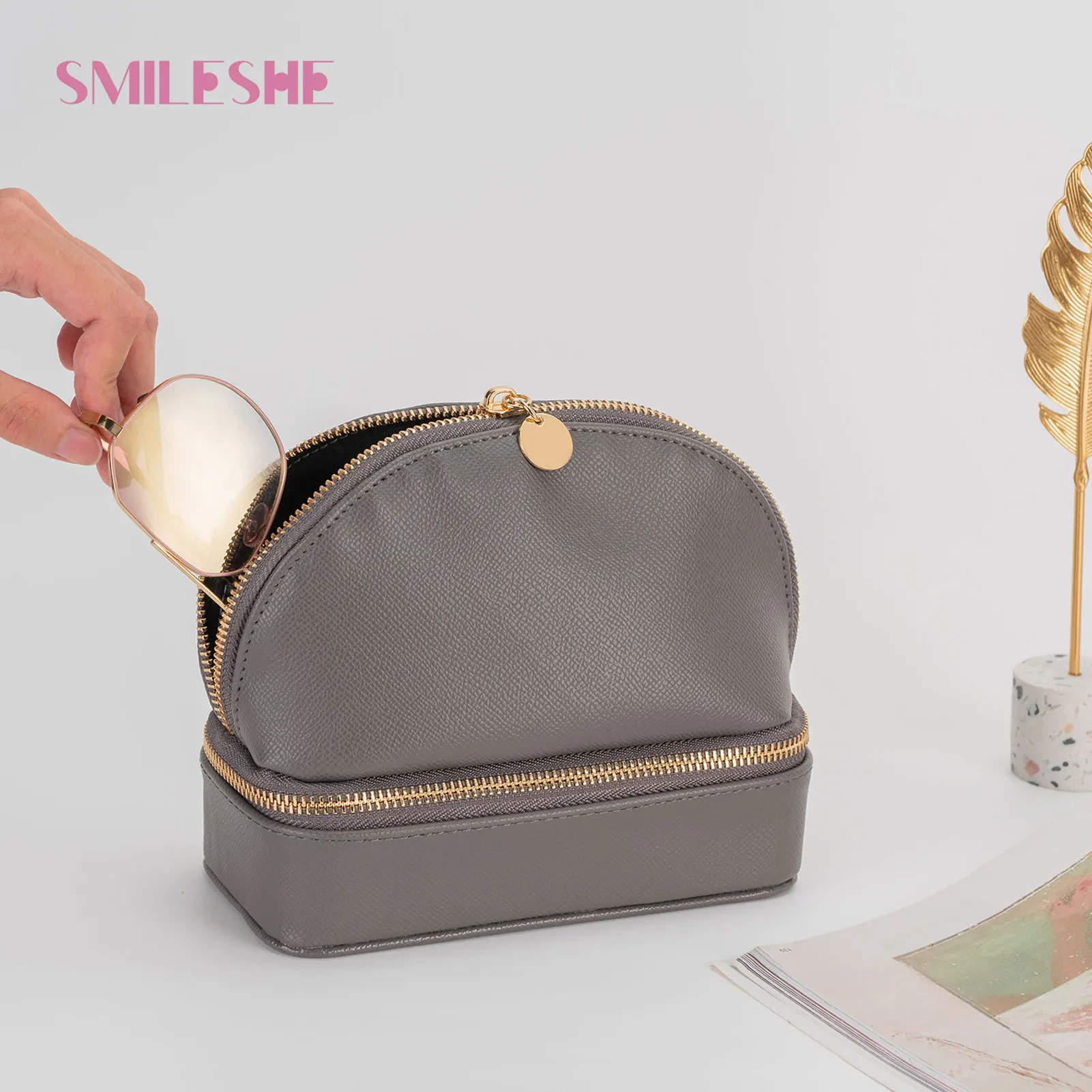 Smileshe Travel Jewelry Organizer Cosmetic Bag for Women Storage Box Makeup Tools Earrings Necklace Rings Holder Pouch 2022
Smileshe Travel Jewelry Organizer Cosmetic Bag for Women Storage Box Makeup Tools Earrings Necklace Rings Holder Pouch 2022