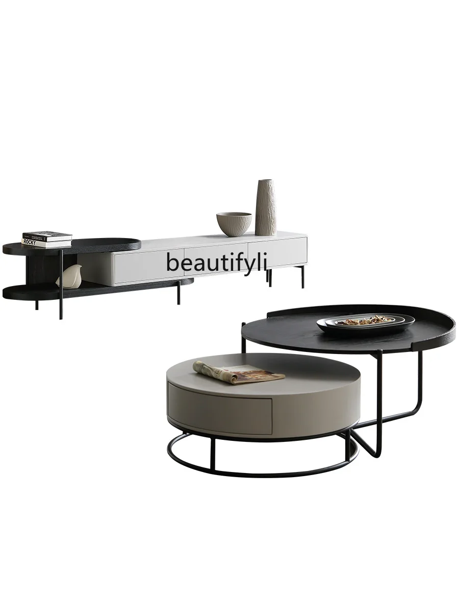 zq Italian Minimalist Coffee Table TV Cabinet Combination Nordic Light Luxury Coffee Table Floor Cabinet Combination Set
zq Italian Minimalist Coffee Table TV Cabinet Combination Nordic Light Luxury Coffee Table Floor Cabinet Combination Set