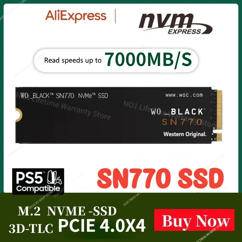 2023 Latest SN770 NVMe M.2 2280 4TB 2TB 1TB Internal Solid State Hard Disk PCIe4.0x4 2280 SSD Drive For Desktop PC Laptop PS5
2023 Latest SN770 NVMe M.2 2280 4TB 2TB 1TB Internal Solid State Hard Disk PCIe4.0x4 2280 SSD Drive For Desktop PC Laptop PS5