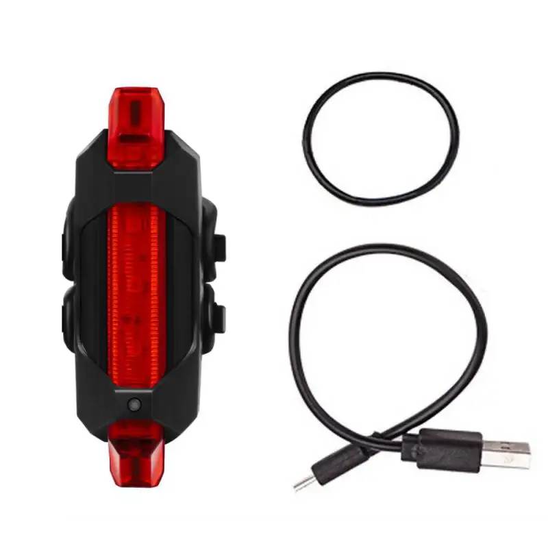 

Portable USB Rechargeable Bike LED Tail Light Bicycle Tail Rear Safety Cycling Warning Light Taillight Lamp Cycling Accessories