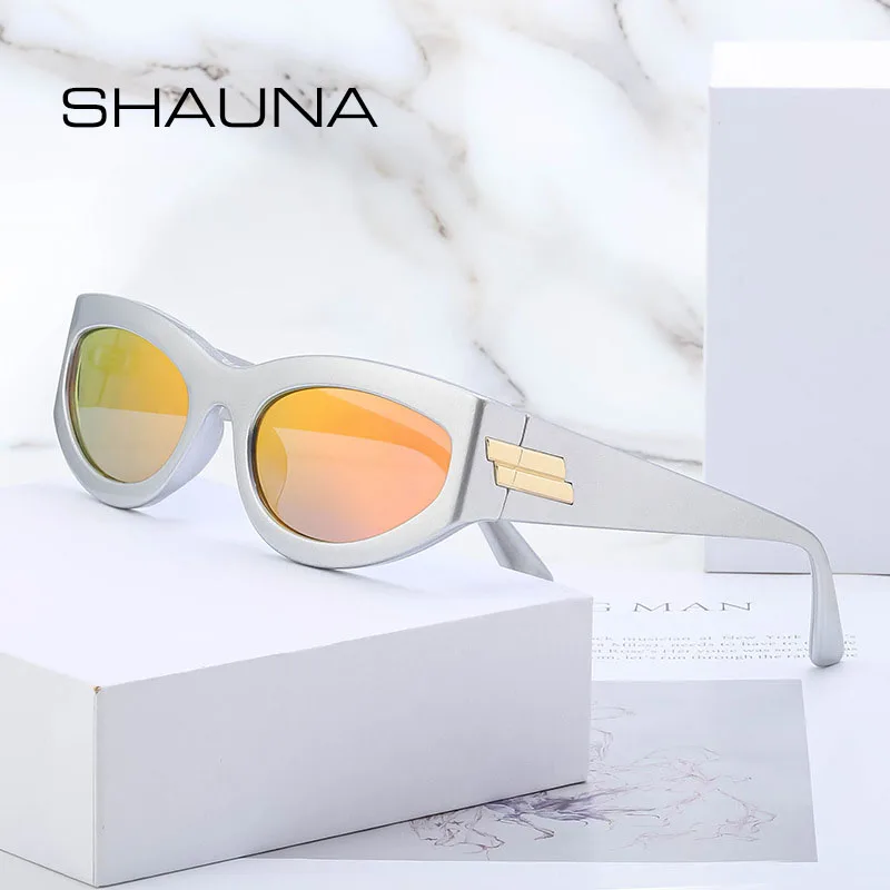 SHAUNA Retro Cat Eye Sunglasses Women Gradient Mirror Shades UV400 Eyewear Fashion Brand Designer Men Jelly Purple Sun Glasses
SHAUNA Retro Cat Eye Sunglasses Women Gradient Mirror Shades UV400 Eyewear Fashion Brand Designer Men Jelly Purple Sun Glasses