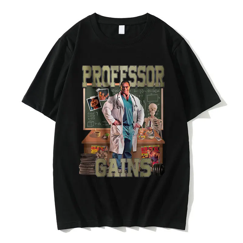 Professor Gains Nasser El Sonbaty Gym T-shirt Male Fashion Oversized T Shirts Men Women Summer Take Exercise Short Sleeve Tees 
Professor Gains Nasser El Sonbaty Gym T-shirt Male Fashion Oversized T Shirts Men Women Summer Take Exercise Short Sleeve Tees