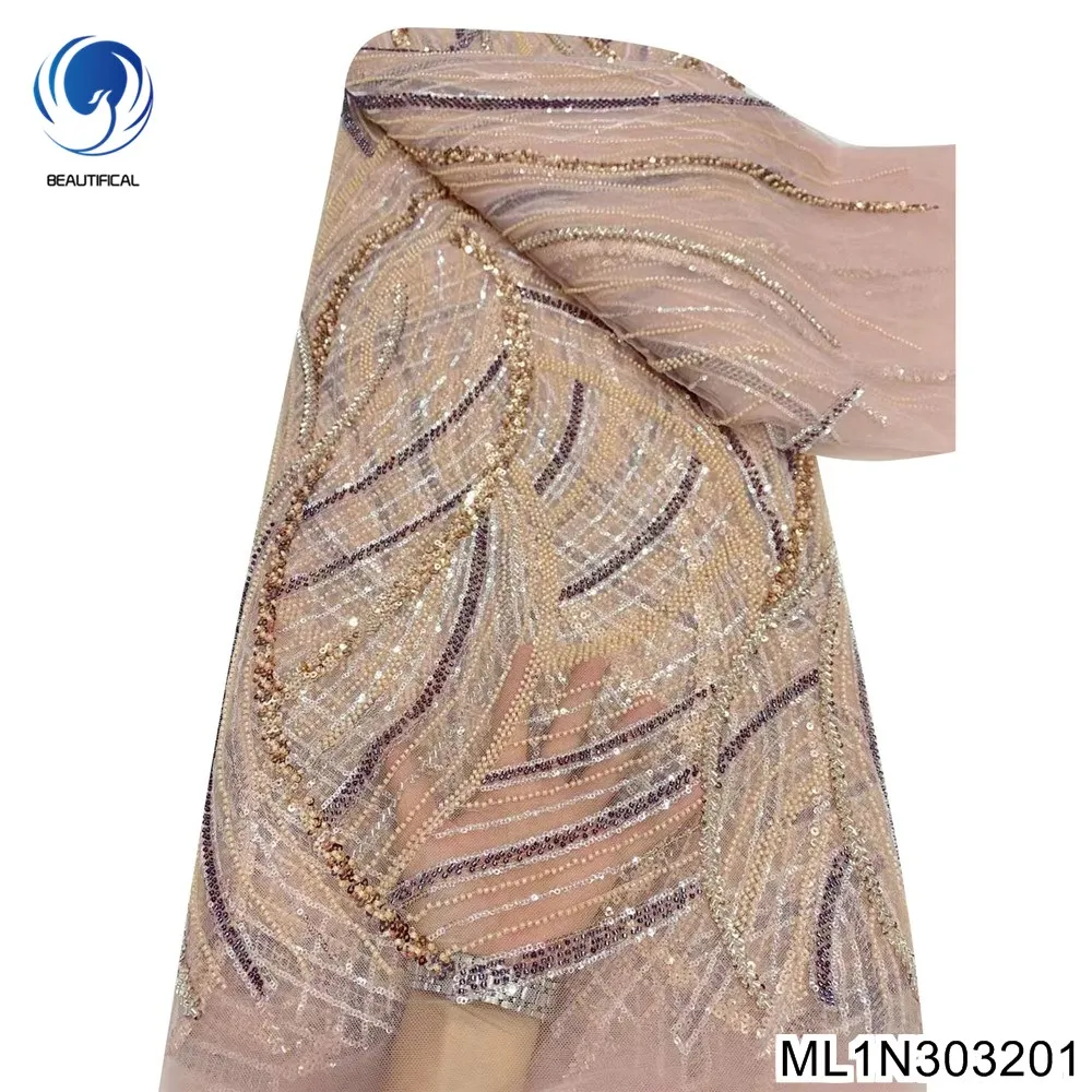 Newest Luxury Comfortable fabric African Sequins Lace Fabric with French Heavy Beaded Craft Party Dress ML1N3032
Newest Luxury Comfortable fabric African Sequins Lace Fabric with French Heavy Beaded Craft Party Dress ML1N3032
