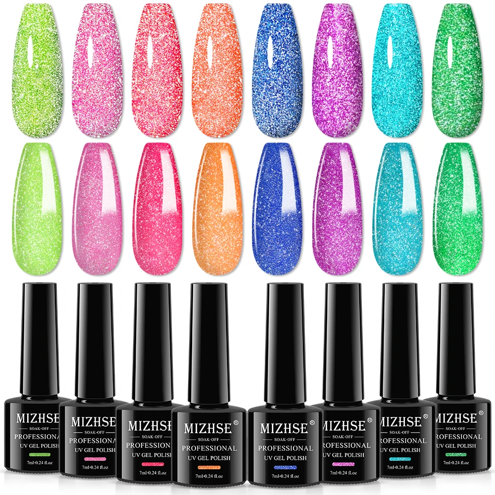 MIZHSE 7ml Neon Reflective Glitter Nail Gel Polish Neon Color Full Coverage Semi Permanent Nail Art Manicure Soak Off UV Gel
MIZHSE 7ml Neon Reflective Glitter Nail Gel Polish Neon Color Full Coverage Semi Permanent Nail Art Manicure Soak Off UV Gel