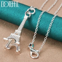 DOTEFFIL 925 Sterling Silver 16-30 Inch Chain Eiffel Tower Paris Pendant Necklace For Woman Wedding Engagement Fashion Jewelry
DOTEFFIL 925 Sterling Silver 16-30 Inch Chain Eiffel Tower Paris Pendant Necklace For Woman Wedding Engagement Fashion Jewelry