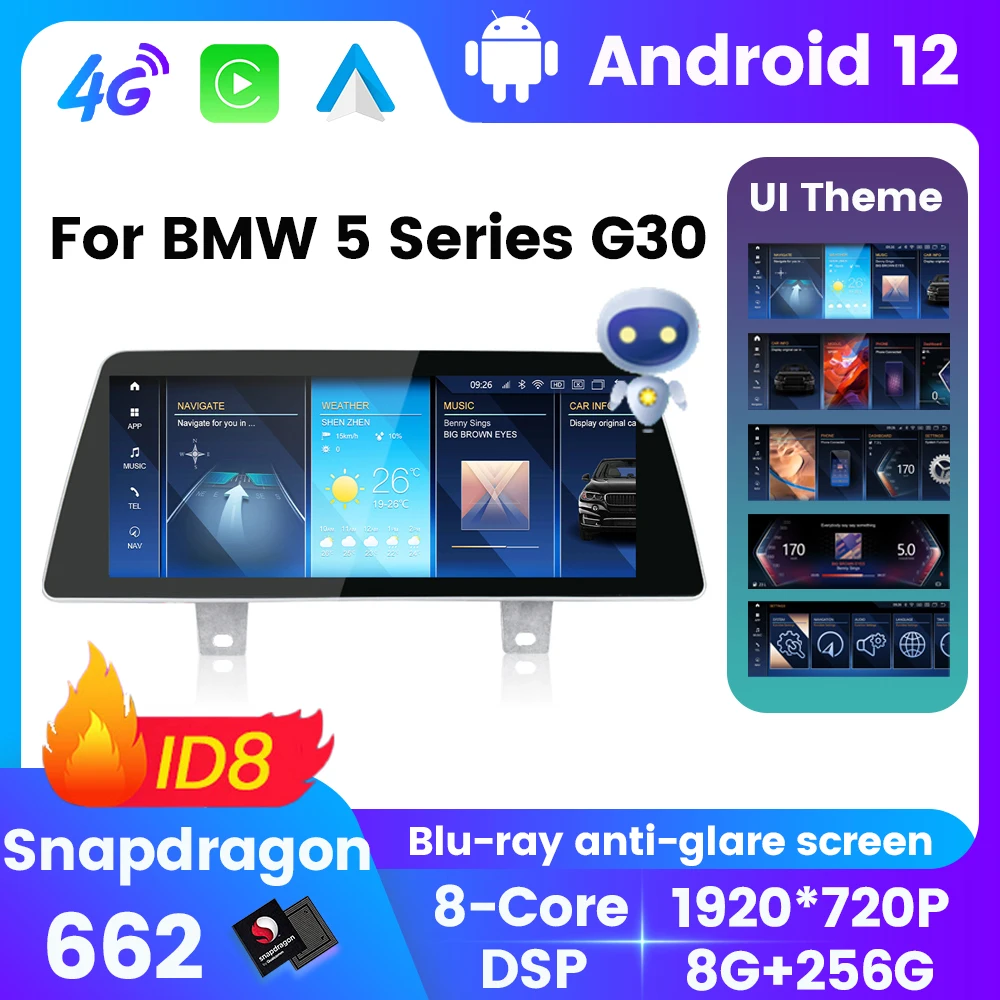 ID8 Android 12 Wireless Carplay Auto AI Voice Car GPS Multimedia For BMW 5 Series G30 G31 G38 2018 EVO 4G LTE Wifi All in one
ID8 Android 12 Wireless Carplay Auto AI Voice Car GPS Multimedia For BMW 5 Series G30 G31 G38 2018 EVO 4G LTE Wifi All in one