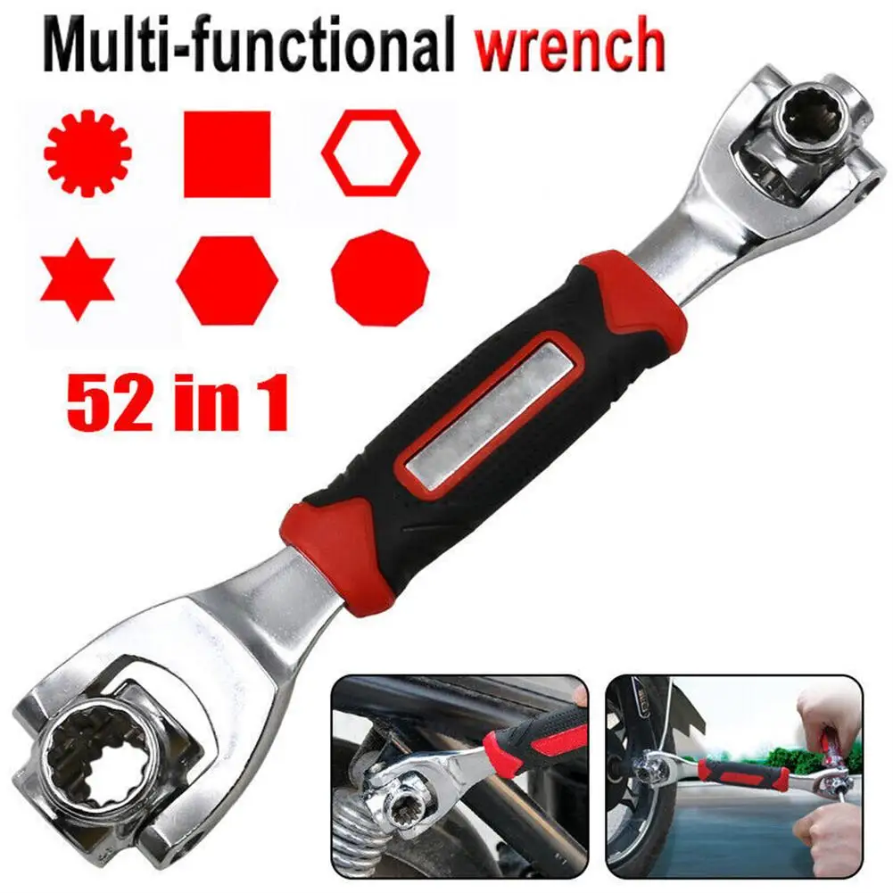 Adjustable Wrench Multipurpose 52-in-1 Wrench 360 Degree Rotation Multi-functional Spanner Car Repair Tool
Adjustable Wrench Multipurpose 52-in-1 Wrench 360 Degree Rotation Multi-functional Spanner Car Repair Tool