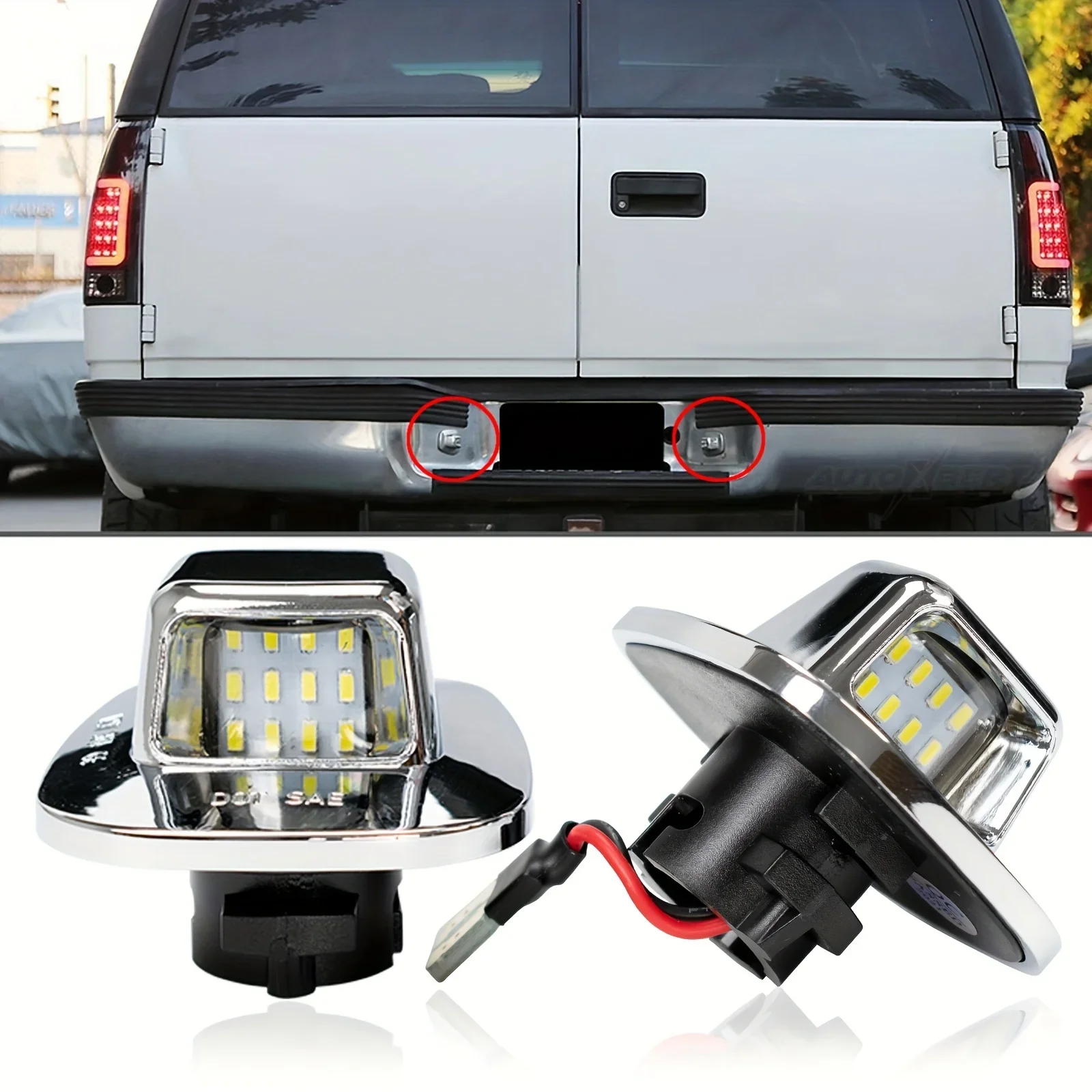 2x Bright LED Pickup Rear Bumper License Plate Light For 1988-2000 Chevy GMC C/K-Series 1500 2500 3500. Upgrade Your Vehicle wit
2x Bright LED Pickup Rear Bumper License Plate Light For 1988-2000 Chevy GMC C/K-Series 1500 2500 3500. Upgrade Your Vehicle wit