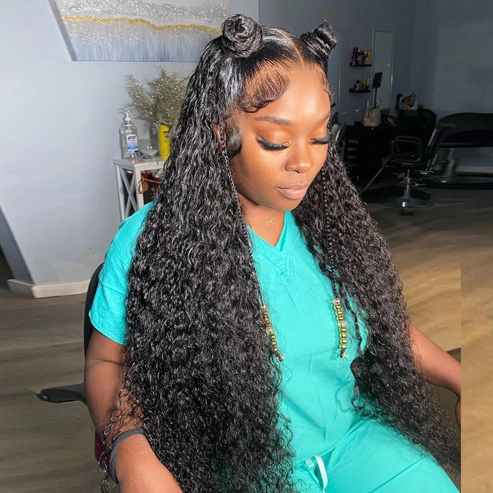 

Deep Wave Frontal Wig 13x6 Hd Curly Human Hair 4x4 5x5 Glueless Preplucked Ready To Go Closure 13x4 Water Wave Lace Front Wigs