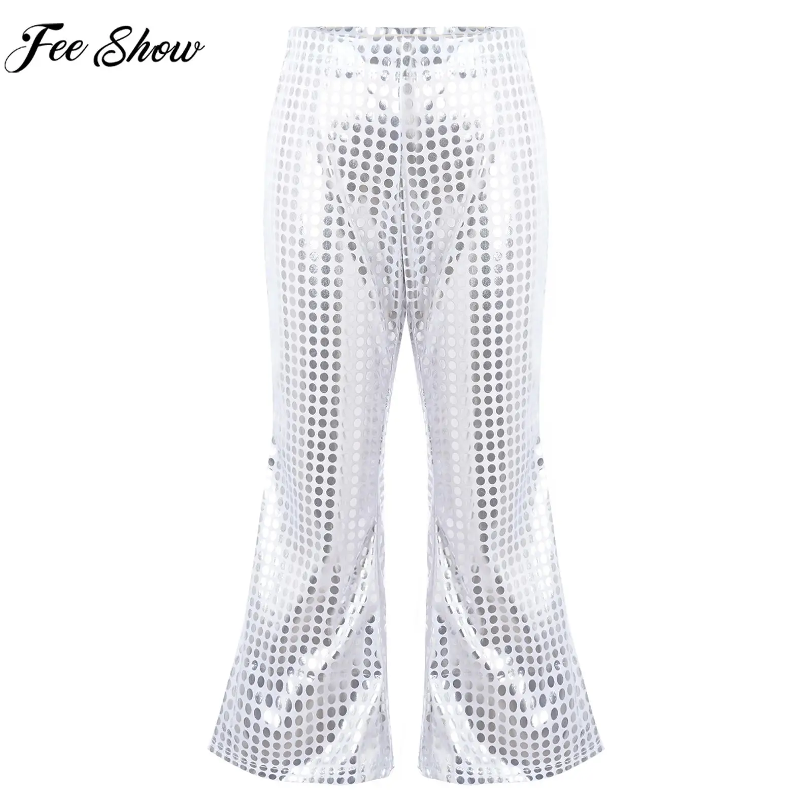Teens Boys Girls Hip Hop Jazz Dance Costume Street Dancing Performance Clothes Shiny Sequin Flared Pants Trouser Party Dancewear
Teens Boys Girls Hip Hop Jazz Dance Costume Street Dancing Performance Clothes Shiny Sequin Flared Pants Trouser Party Dancewear