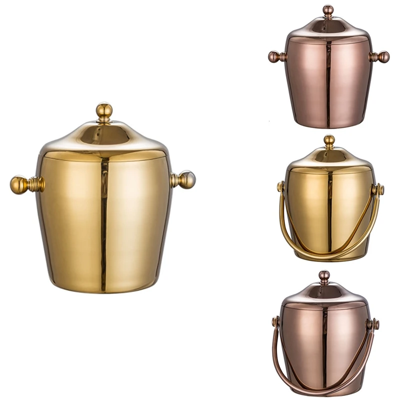 KTV Bar Utensils Ice Bucket, Creative Double Layers Stainless Steel Ice Bucket,Champagne Bucket, Wine Beer Ice Bucket
KTV Bar Utensils Ice Bucket, Creative Double Layers Stainless Steel Ice Bucket,Champagne Bucket, Wine Beer Ice Bucket