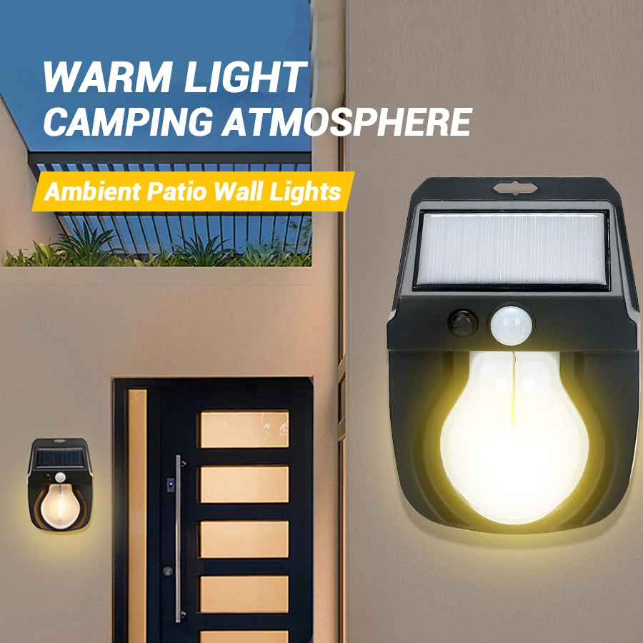 Solar Tungsten Night Lamp Intelligent Motion Sensor Wall Lamp 3 Lighting Modes Waterproof Courtyard Garden Decoration Lantern
Solar Tungsten Night Lamp Intelligent Motion Sensor Wall Lamp 3 Lighting Modes Waterproof Courtyard Garden Decoration Lantern