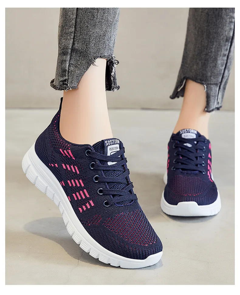 Women Running Shoes Breathable Casual Shoes Outdoor Light Weight White Tenis Sports Shoes Casual Walking Sneakers for Wamen 48 Sc3d051e4eb7946df894f1c29ae68f544C