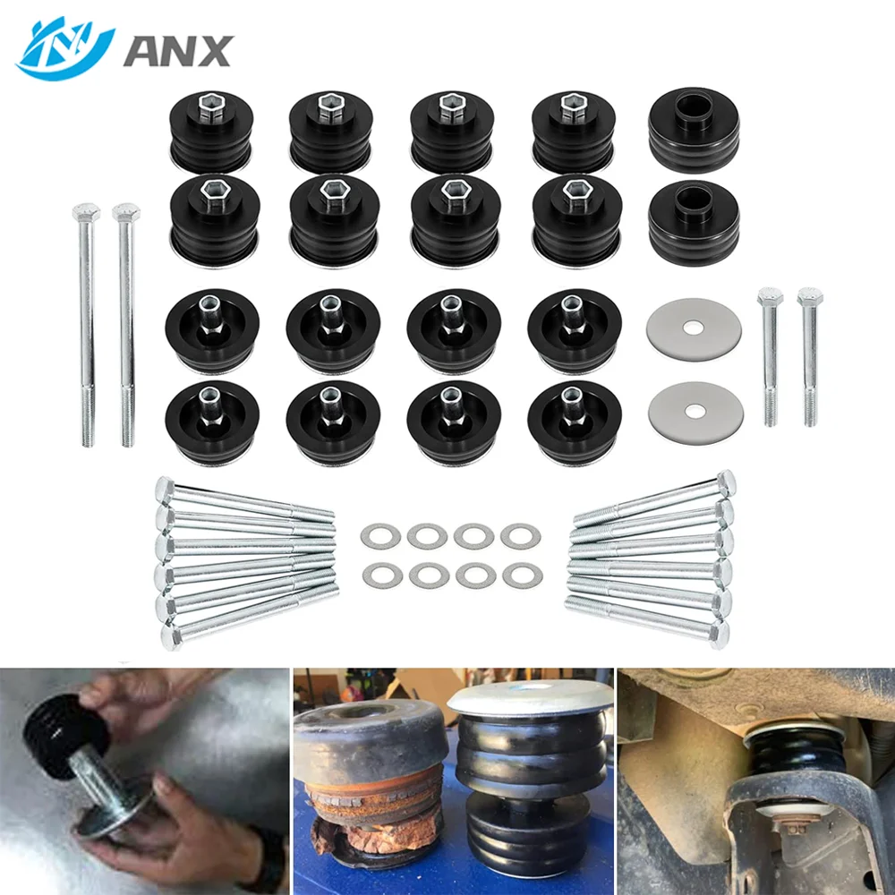 ANX KF04060BK Body Mount Bushing Kit for Ford F250 F350 2008-2016 2WD 4WD Polyurethane Shock Absorbers Body Cab Mounts (Black)
ANX KF04060BK Body Mount Bushing Kit for Ford F250 F350 2008-2016 2WD 4WD Polyurethane Shock Absorbers Body Cab Mounts (Black)