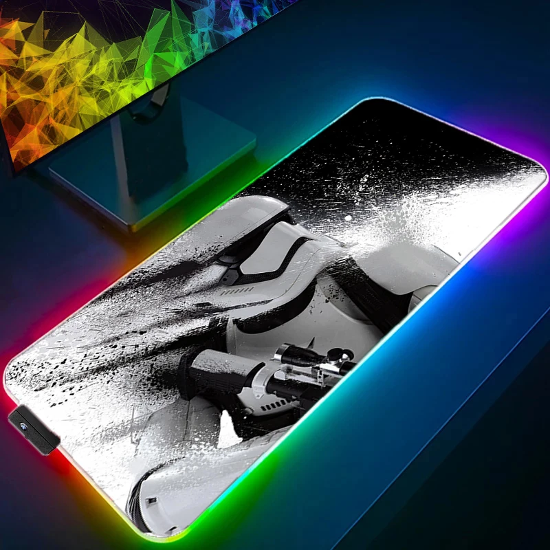 

Marvel Anime S-Star Wars RGB Large Mousepad XXL Laptop Accessories Gaming LED Table Mat PC Keyboard Anti-skid Backlit Mouse Pad