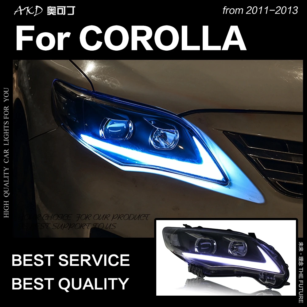 Фары AKD для Toyota Corolla 2011-2013, фары Altis, ДХО, H7, ксеноновая лампа в сборе, обновленный динамический автомобильный аксессуар
Фары AKD для Toyota Corolla 2011-2013, фары Altis, ДХО, H7, ксеноновая лампа в сборе, обновленный динамический автомобильный аксессуар