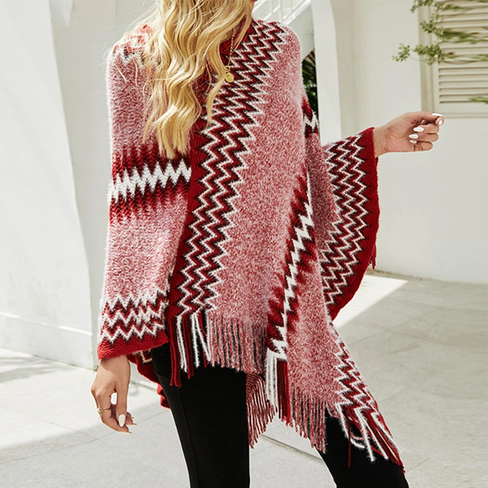 Coat Womens Sweater Striped Tassel Cape V Neck Vacation Casual Comfortable Daily Knit Cardigan Shawl Wrap Poncho
Coat Womens Sweater Striped Tassel Cape V Neck Vacation Casual Comfortable Daily Knit Cardigan Shawl Wrap Poncho