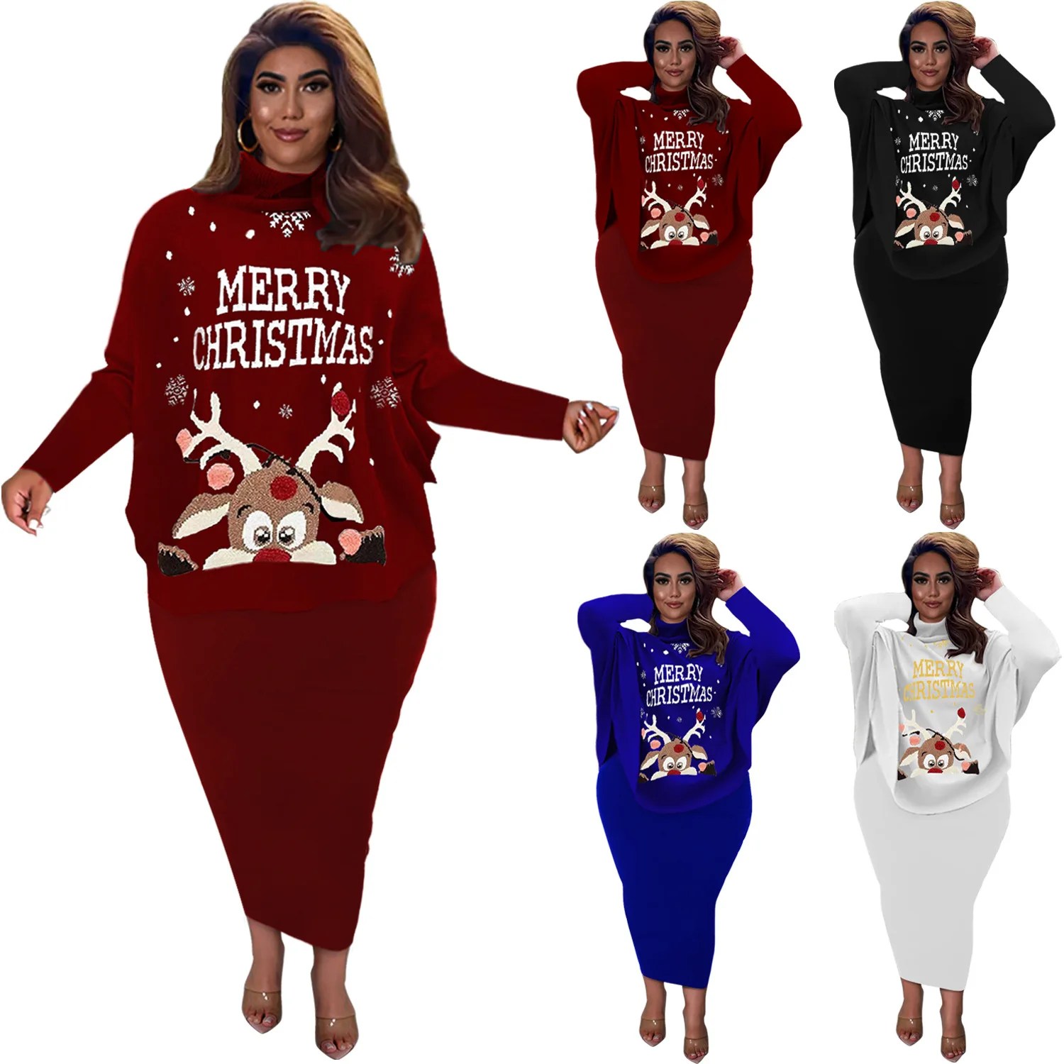 Christmas Plus Size Sets Women Clothing 2 Piece Outfits for Women Skirts and Top New Matching Suit Wholesale Dropshipping
Christmas Plus Size Sets Women Clothing 2 Piece Outfits for Women Skirts and Top New Matching Suit Wholesale Dropshipping