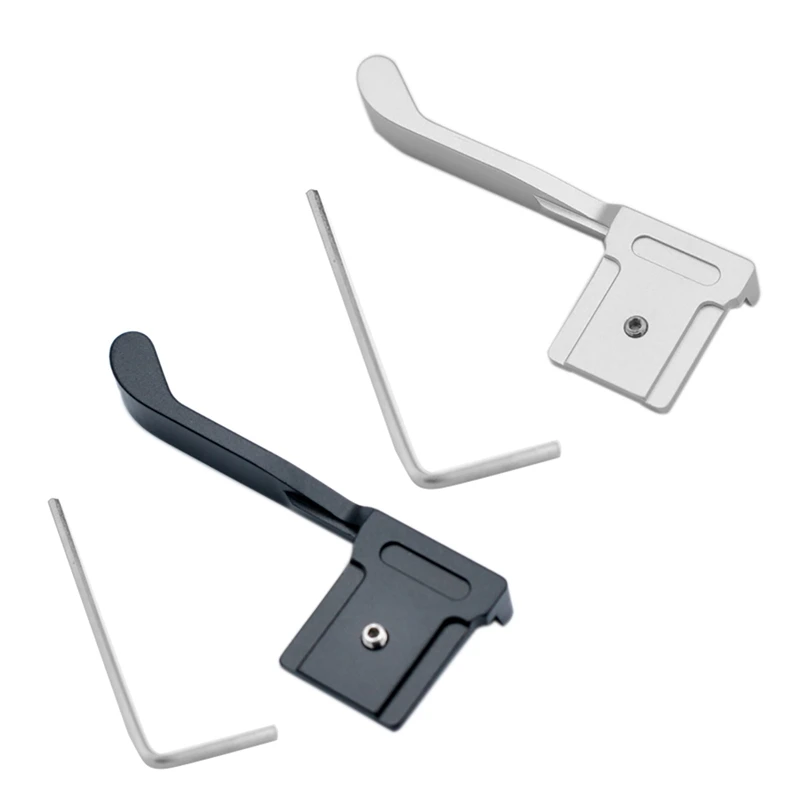 2 комплекта, Горячий башмак для большого пальца, ручной захват для Fuji Fujifilm X100 V X100V, зеркальная камера, черный и серебристый цвета