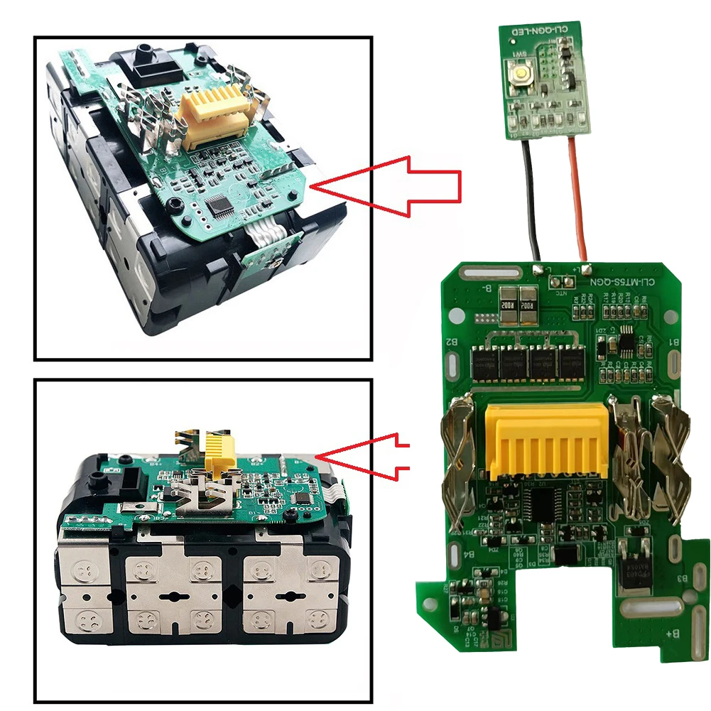 PCB Circuit Board Charging Protection For 18V 3.0Ah BL1815 5-cell BL1830 10-cell BL1860 15-cell Lithium Battery Pack
PCB Circuit Board Charging Protection For 18V 3.0Ah BL1815 5-cell BL1830 10-cell BL1860 15-cell Lithium Battery Pack