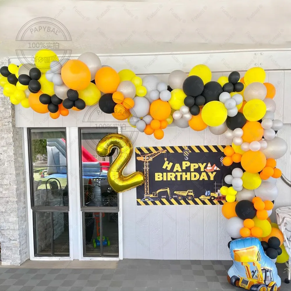 131Pcs Cartoon Truck Foil Balloons Arched Garland Kit 32inch Golden Number Balloon Boy's Birthday Party Baby Shower Decoration
131Pcs Cartoon Truck Foil Balloons Arched Garland Kit 32inch Golden Number Balloon Boy's Birthday Party Baby Shower Decoration