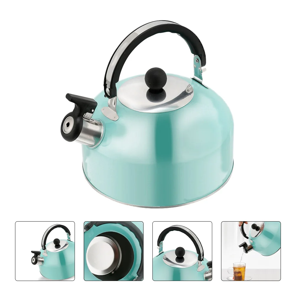 

Stainless Steel Whistling Kettle With Handle Tea Kettle Tea Pot Stovetop Water Boiling Kettle Loud Whistle Household Tea Kettle
