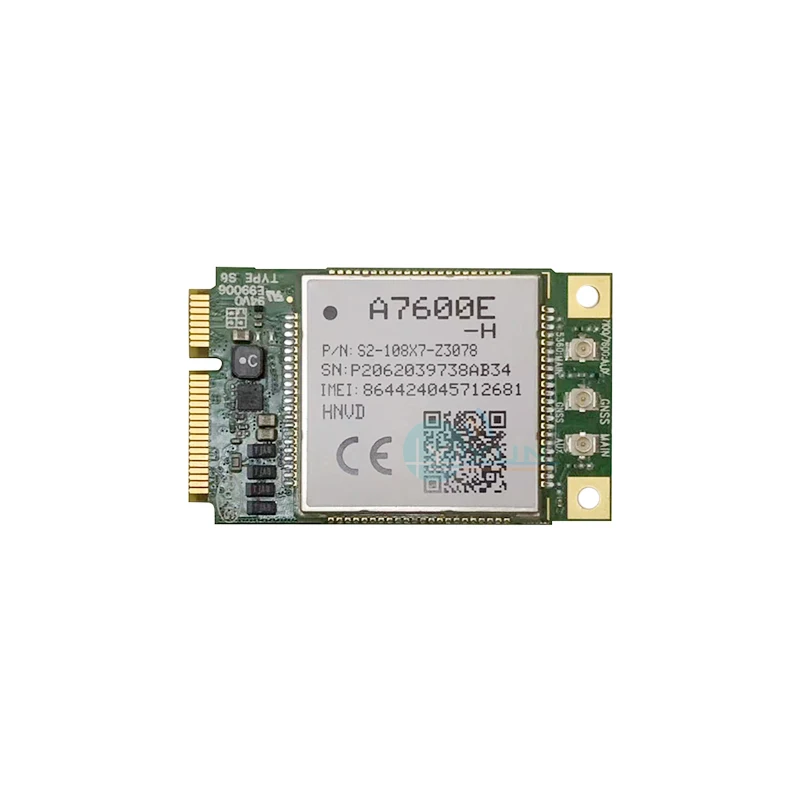 SIMCOM A7600E-H MINI PCIE LTE Cat4 module replace SIM7600E-H LTE-FDD B1/B3/B5/B7/B8/B20 LTE-TDD B38/B40 UMTS/HSPA+ GSM/GPRS/EDG
SIMCOM A7600E-H MINI PCIE LTE Cat4 module replace SIM7600E-H LTE-FDD B1/B3/B5/B7/B8/B20 LTE-TDD B38/B40 UMTS/HSPA+ GSM/GPRS/EDG