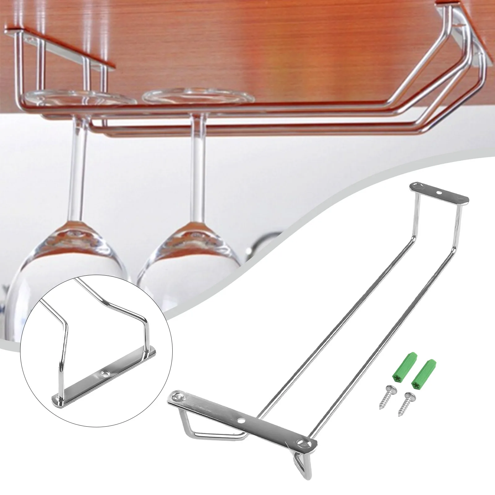 34cm Stemware Holder Stainless Steel Wine Glass Rack Kitchen Supplies Home Storage Creative Hanging Goblet Holder
34cm Stemware Holder Stainless Steel Wine Glass Rack Kitchen Supplies Home Storage Creative Hanging Goblet Holder