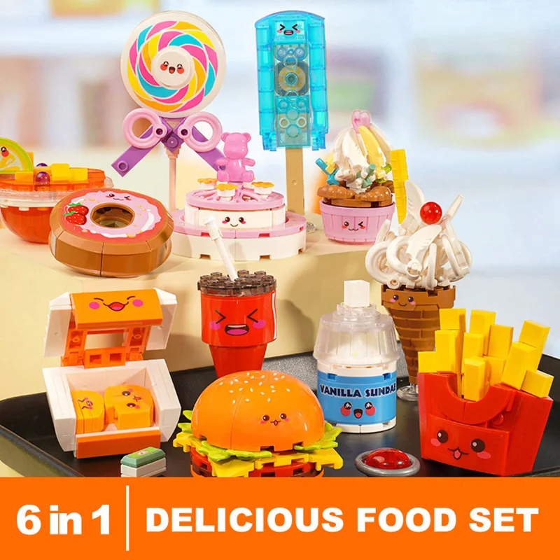 Cretive Play House Mini Food Hamburger Dessert Set Building Blocks Ice Cream Cake Bricks Educational Toys Gifts For Kids Girls
Cretive Play House Mini Food Hamburger Dessert Set Building Blocks Ice Cream Cake Bricks Educational Toys Gifts For Kids Girls