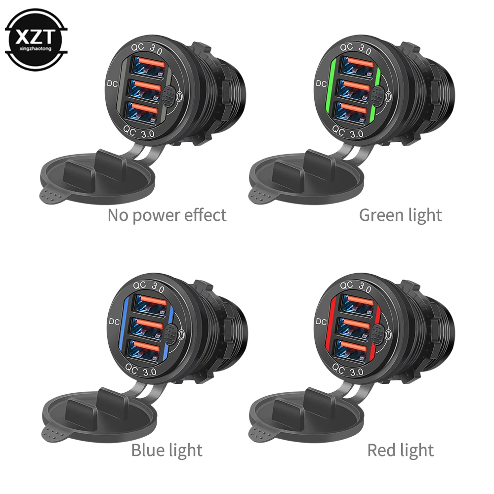 68W 3-Port USB QC3.0 Socket 12-24V Car Fast Charger Cigarette Lighter with Touch Switch Waterproof for Car Boat Marine RV Supply
68W 3-Port USB QC3.0 Socket 12-24V Car Fast Charger Cigarette Lighter with Touch Switch Waterproof for Car Boat Marine RV Supply