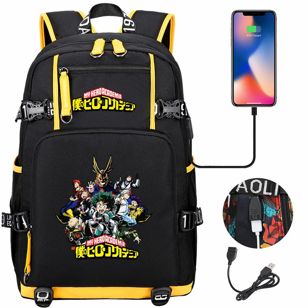 My Hero Academia Printing Backpack Teenager USB Knapsack Zip Packsack Student Cartoon Schoolbag High Capacity Travel Laptop Bag
My Hero Academia Printing Backpack Teenager USB Knapsack Zip Packsack Student Cartoon Schoolbag High Capacity Travel Laptop Bag