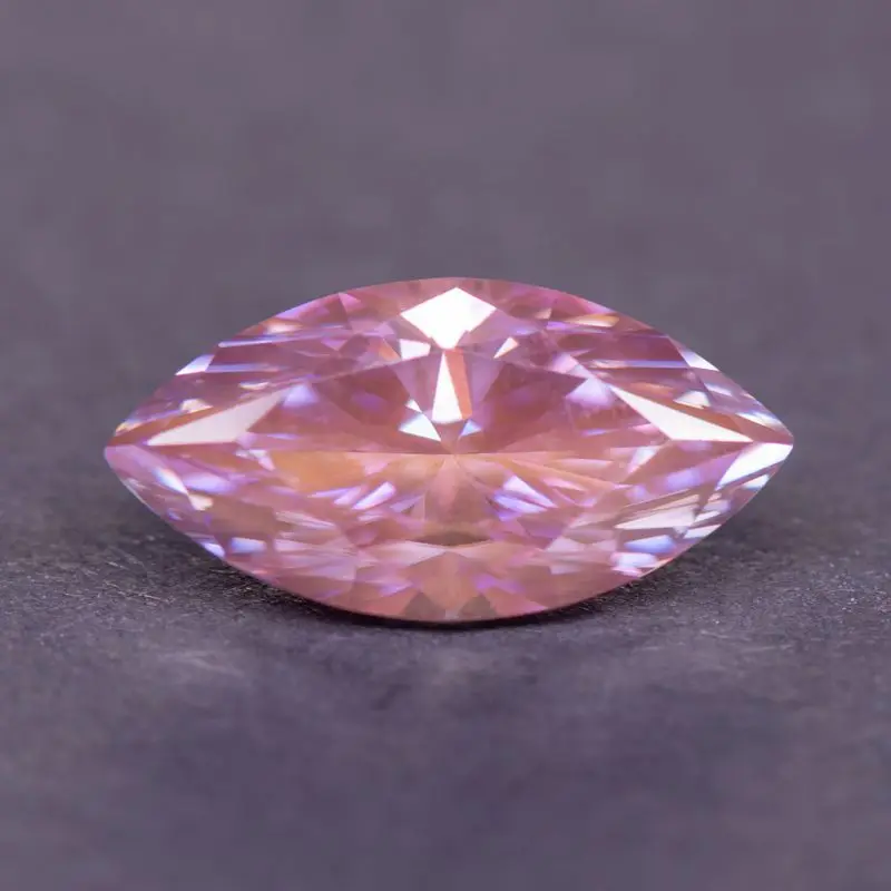 

Moissanite Stone Marquise Cut Sakura Pink Color for jewel making DIY Ring Necklace Earrings Main Materials with GRA Certificate