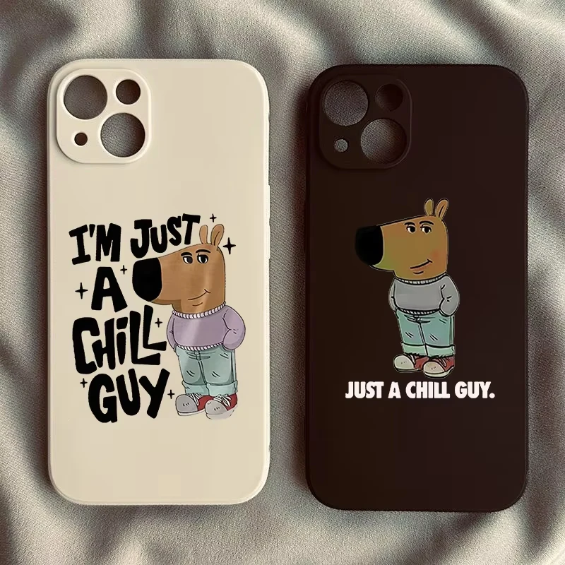 Hot MEME Chill Guy Phone Case For IPhone 16 15 14 13 12 11 Pro Max X XR XS 7 8 Plus Mini SE 2020 2022 I'm Just A Chillguy Hot MEME Chill Guy Phone Case For IPhone 16 15 14 13 12 11 Pro Max X XR XS 7 8 Plus Mini SE 2020 2022 I'm Just A Chillguy