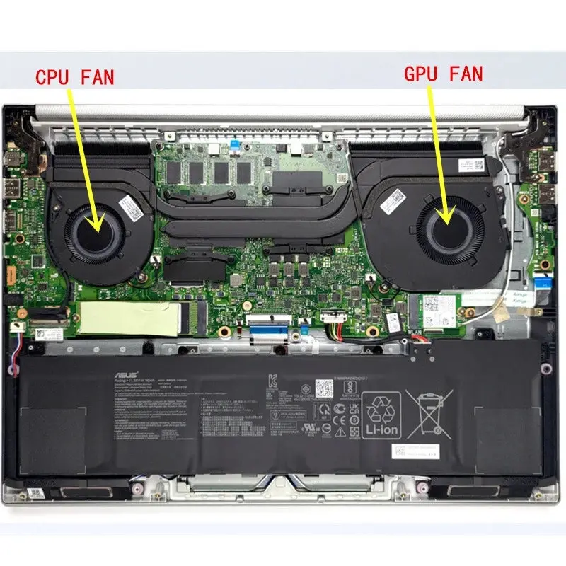 Notebook CPU Cooling Fans For ASUS Pro 16X OLED N7600Z M7600Q M3500 K3500PC EG50050S1 1C191 1C200 13NB0UV0T04011 13NB0UV0T05111 Notebook CPU Cooling Fans For ASUS Pro 16X OLED N7600Z M7600Q M3500 K3500PC EG50050S1 1C191 1C200 13NB0UV0T04011 13NB0UV0T05111