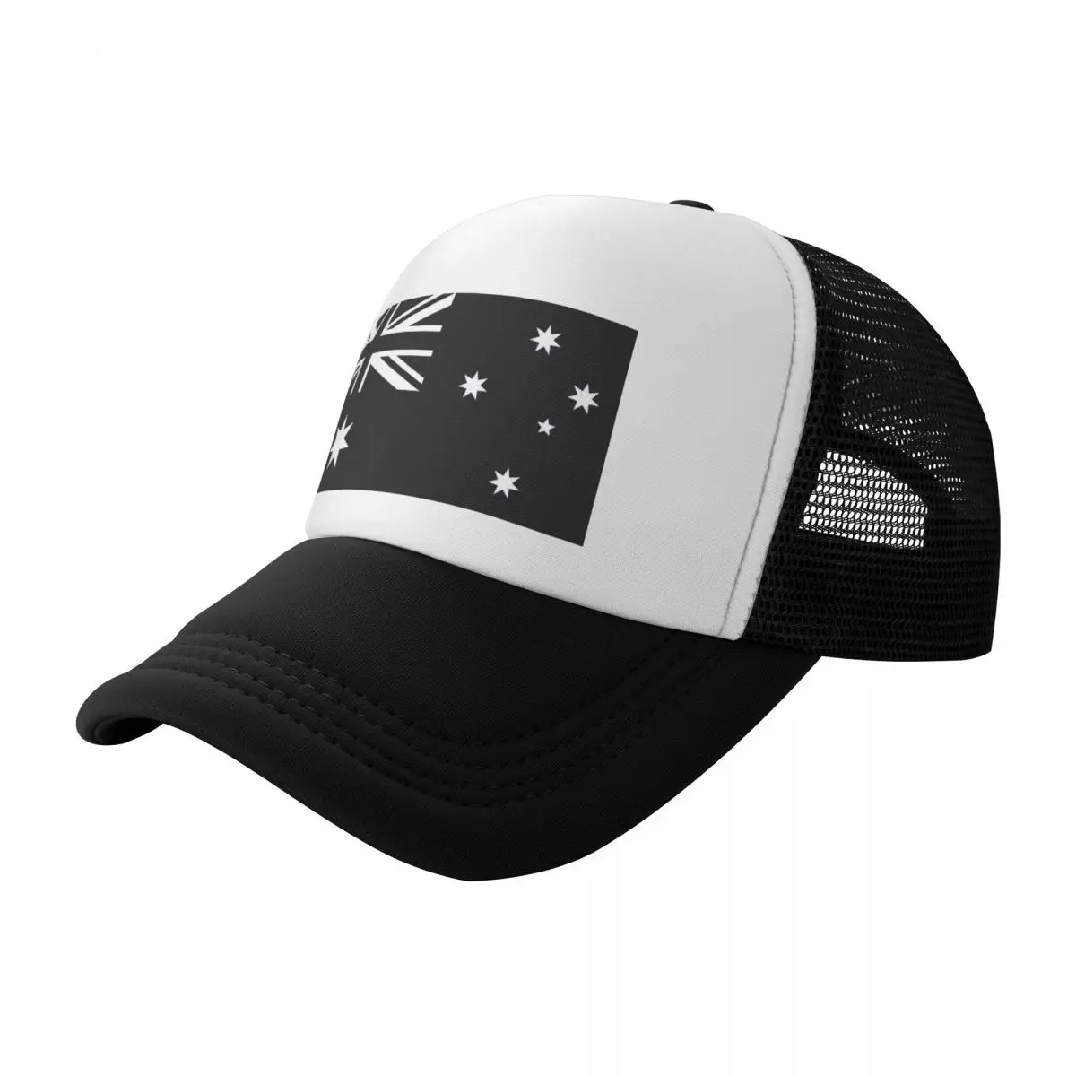 

Australian Flag - Black and White Baseball Cap Hat Beach Hat Man For The Sun Big Size Hat Baseball For Men Women's