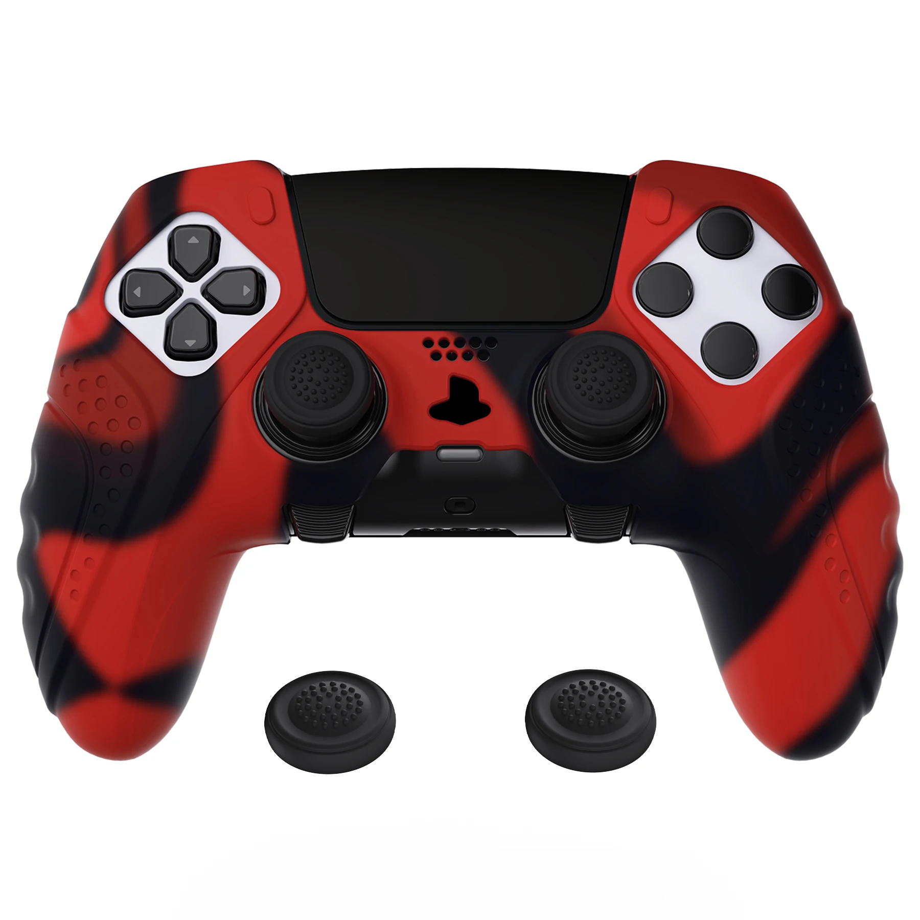 PlayVital Guardian Edition Anti-Slip Silicone Cover Case for ps5 Edge Controller Protector with Thumb Grip Caps - Red & Black
PlayVital Guardian Edition Anti-Slip Silicone Cover Case for ps5 Edge Controller Protector with Thumb Grip Caps - Red & Black