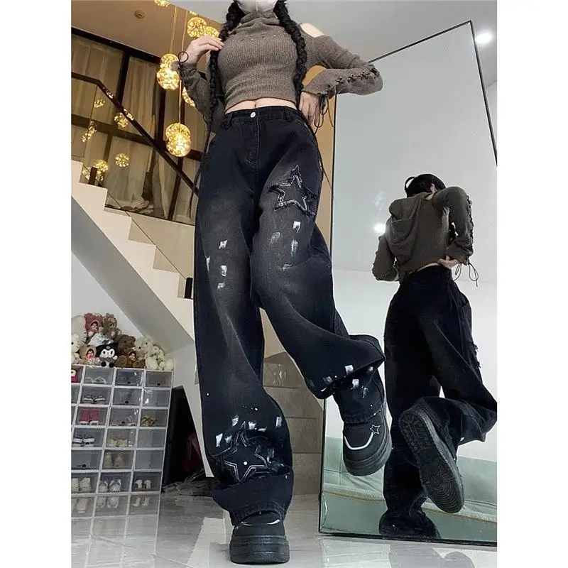 Jeans Women Casual Vintage Classic Jeans American Fashion Black Star Fringe Spice Y2K Chic High Waisted All Matching Streetwear
Jeans Women Casual Vintage Classic Jeans American Fashion Black Star Fringe Spice Y2K Chic High Waisted All Matching Streetwear
