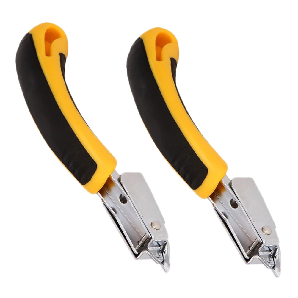 

2Pcs Plastic Handle Office Stapler Remover Multifunction Handheld Nail Puller Oil Frame Door Nail Removal Clip