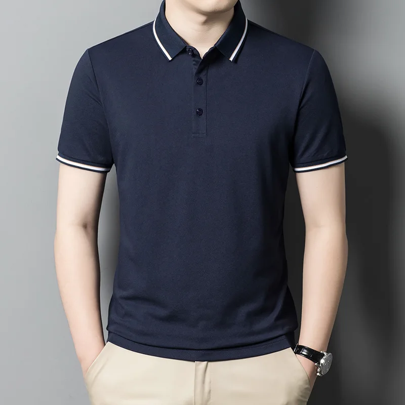 New Mulberry Silk Men's Business Polo Shirt Short Sleeved Golf T Shirt for Men Comfortable Quick Drying Men Clothing for Summer
New Mulberry Silk Men's Business Polo Shirt Short Sleeved Golf T Shirt for Men Comfortable Quick Drying Men Clothing for Summer